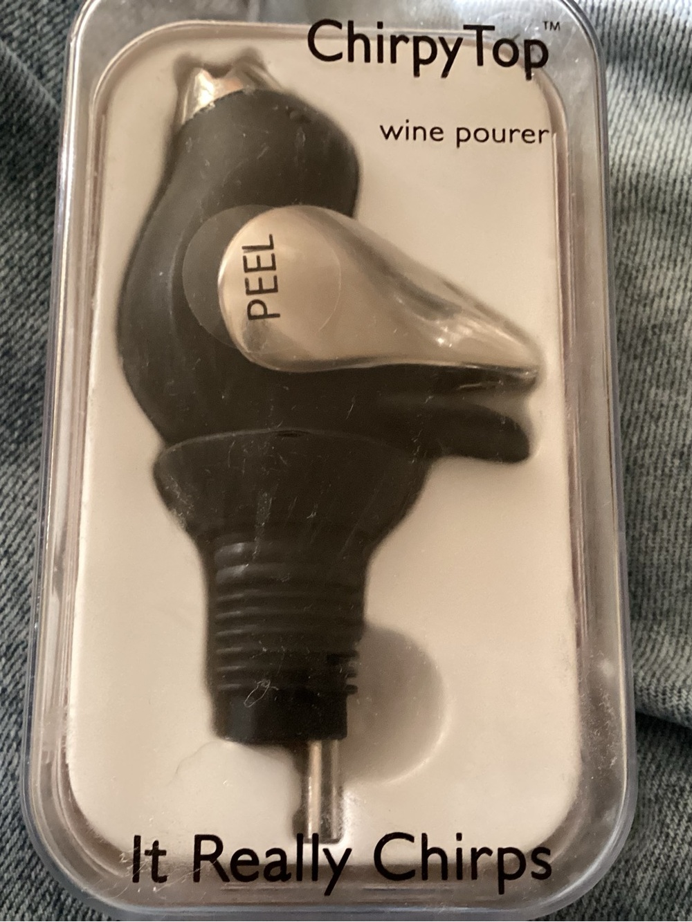 Black and Stainless Wine Pourer - Brand New with out tags
